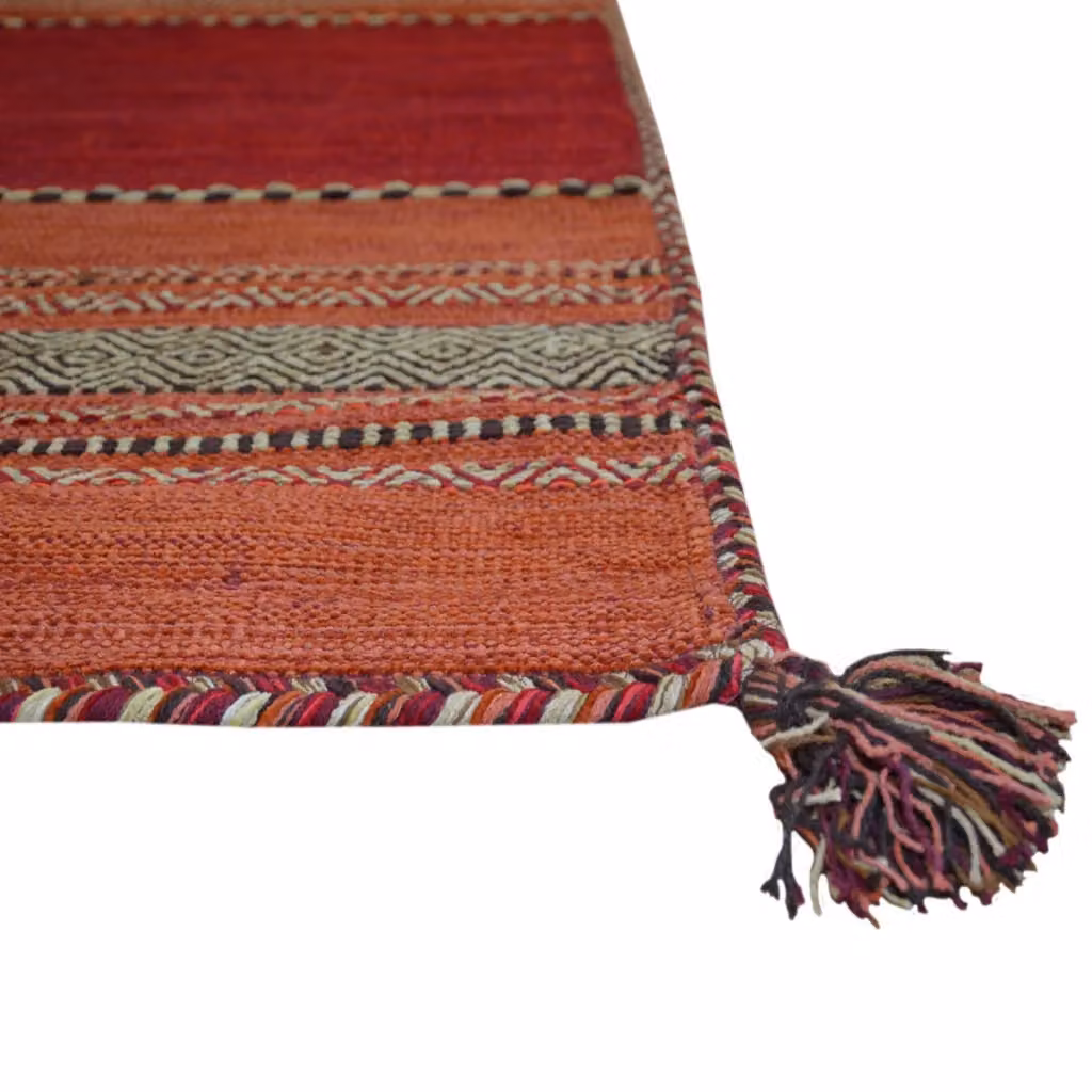 Tappeto Kilim Antique Pierre Tappeti Rosso L: 160 cm, P: 230 cm, tessuto a mano in cotone e ciniglia – 2