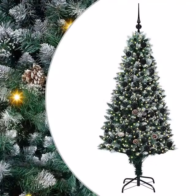 Albero di Natale Artificiale-Albero Natalizio con 300 LED Verde 180 cm 523762