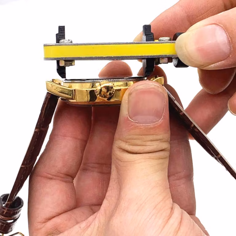 Chiave per l'apertura dei fondi delle casse degli orologi, con 2 punte, modello B, strumento di riparazione universale per orologiai