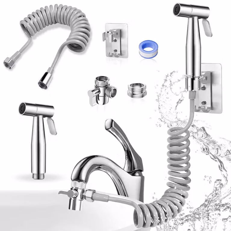 Set doccia telescopico con soffione a mano