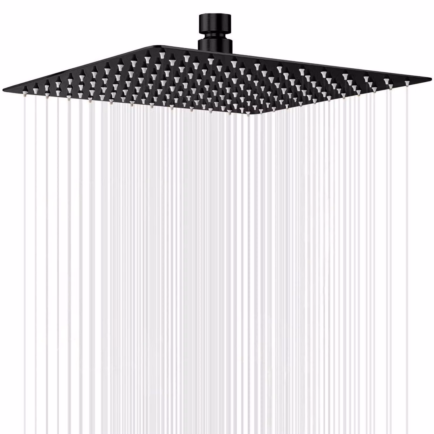 Doccia a soffitto Regendusche, 30 cm, quadrata, nera, in acciaio inossidabile, anticalcare, alta pressione