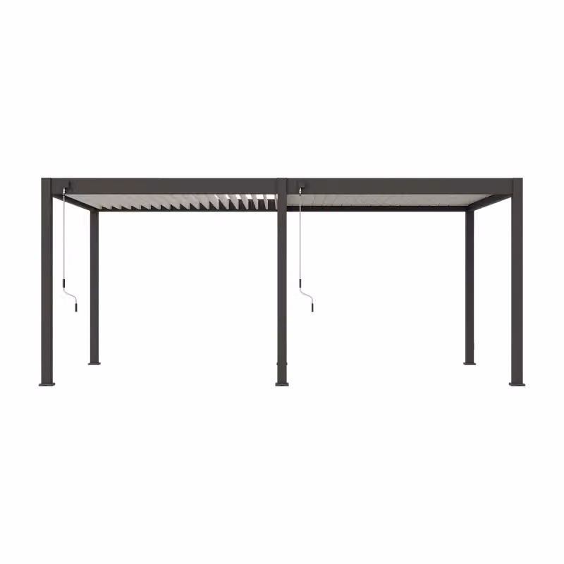 Pergola bioclimatica autoportante Ombrea VS L: 6 m, P: 3 m, Colore Antracite e Bianco – 2