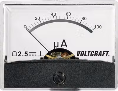 Voltcraft AM-60X46/100µA/DC Dispositivo di misura incorporato AM-60X46/100µA/DC 100 µA a bobina mobile (AM-60X46/100&micro,A/DC)
