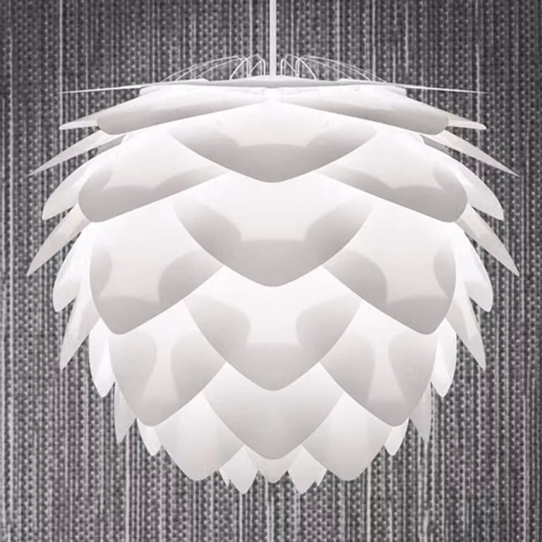 UMAGE Lampada a sospensione Silvia, dimmerabile, Bianco / Opale, Soggiorno / Sala da pranzo, Plastica, Design, Lampada a sospensione