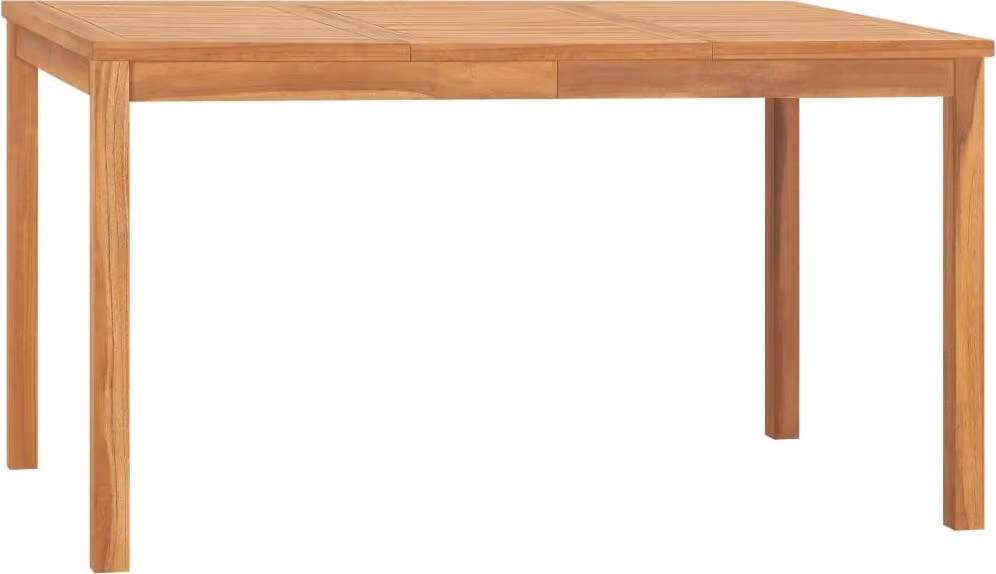 The Living Store Tavolo da pranzo da giardino 140x80x77 cm in legno massiccio di teak