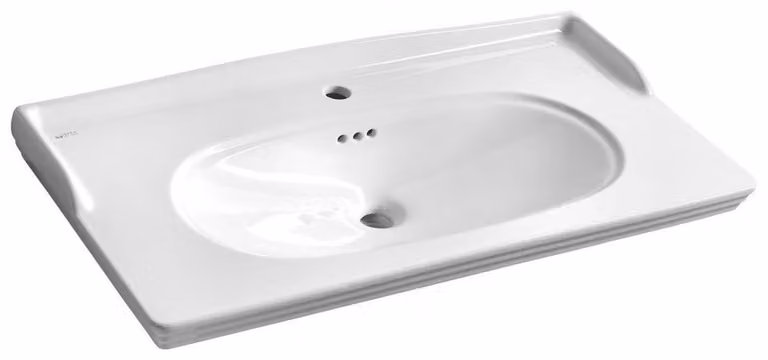 Lavabo in Vetroceramica STELLA 90x46,5 cm, bianco