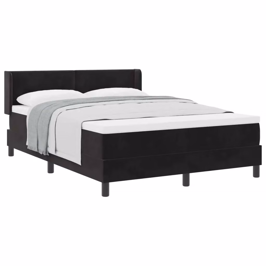Letto ibrido con testiera in velluto vidaXL Nero L 140 cm x P 200 cm – 2