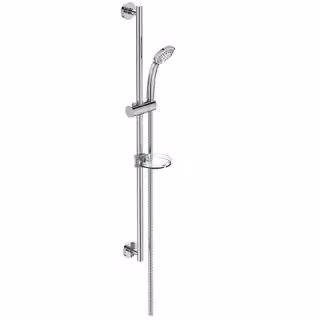 Ideal Standard Idealrain - Set di soffioni doccia 80, 3 getti, asta e tubo flessibile, cromo B9504AA