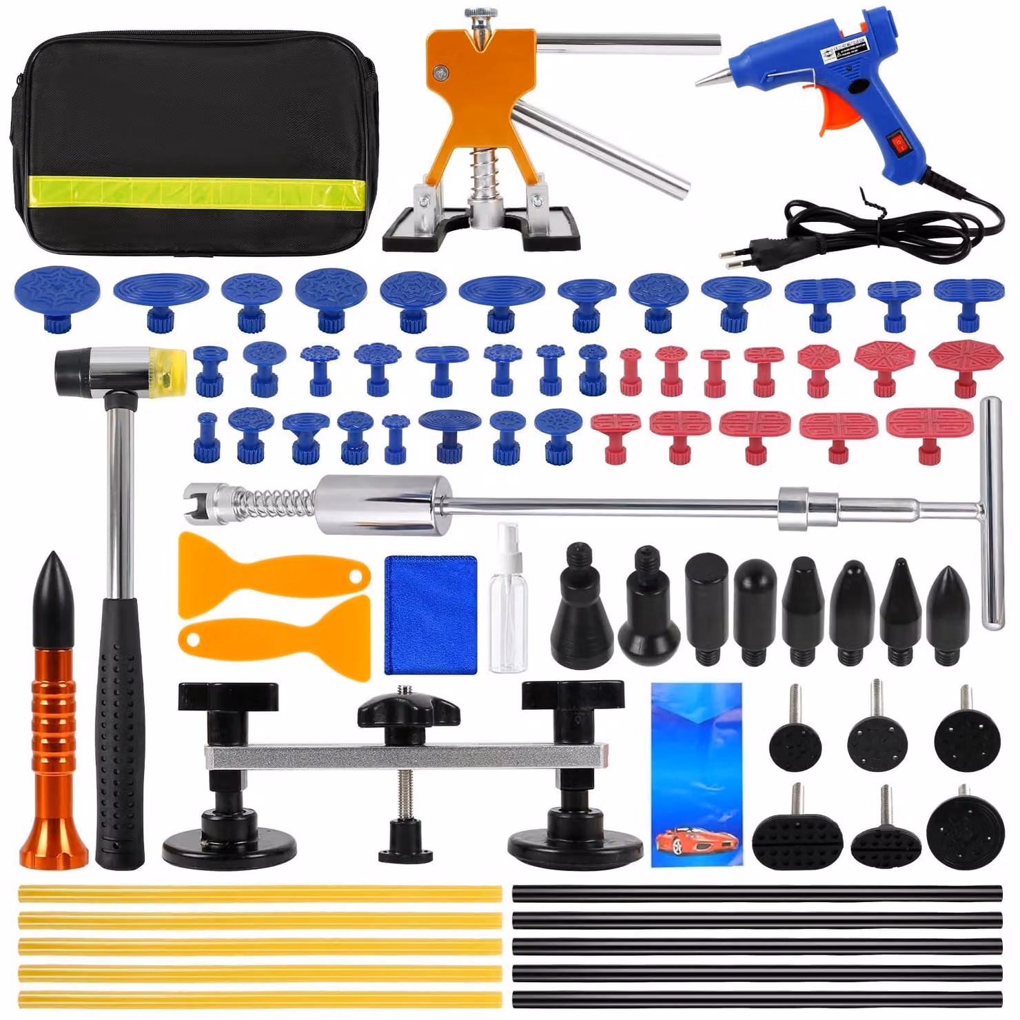 Kit di riparazione per ammaccature auto, composto da 78 pezzi
