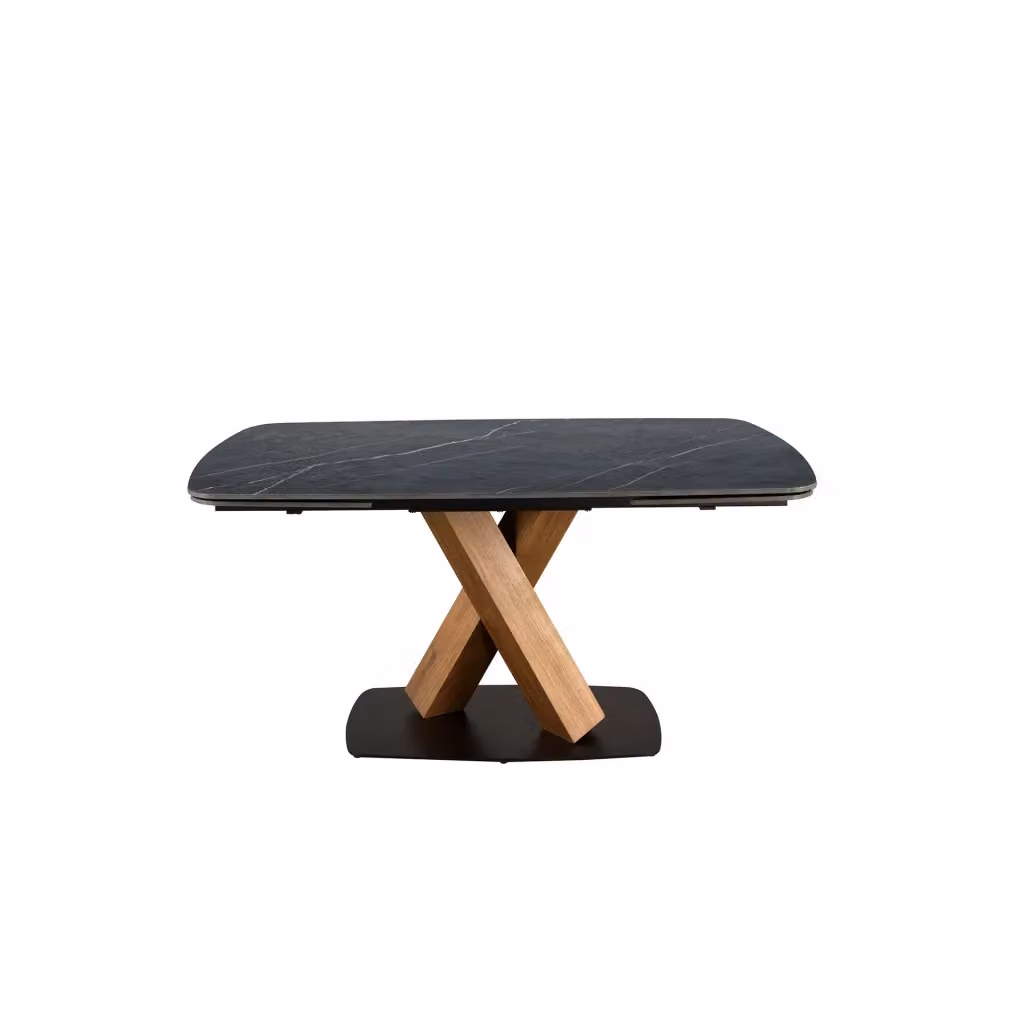 Tavolo da pranzo ovale allungabile Angel Cerdà con piano in ceramica e struttura in noce – 2
