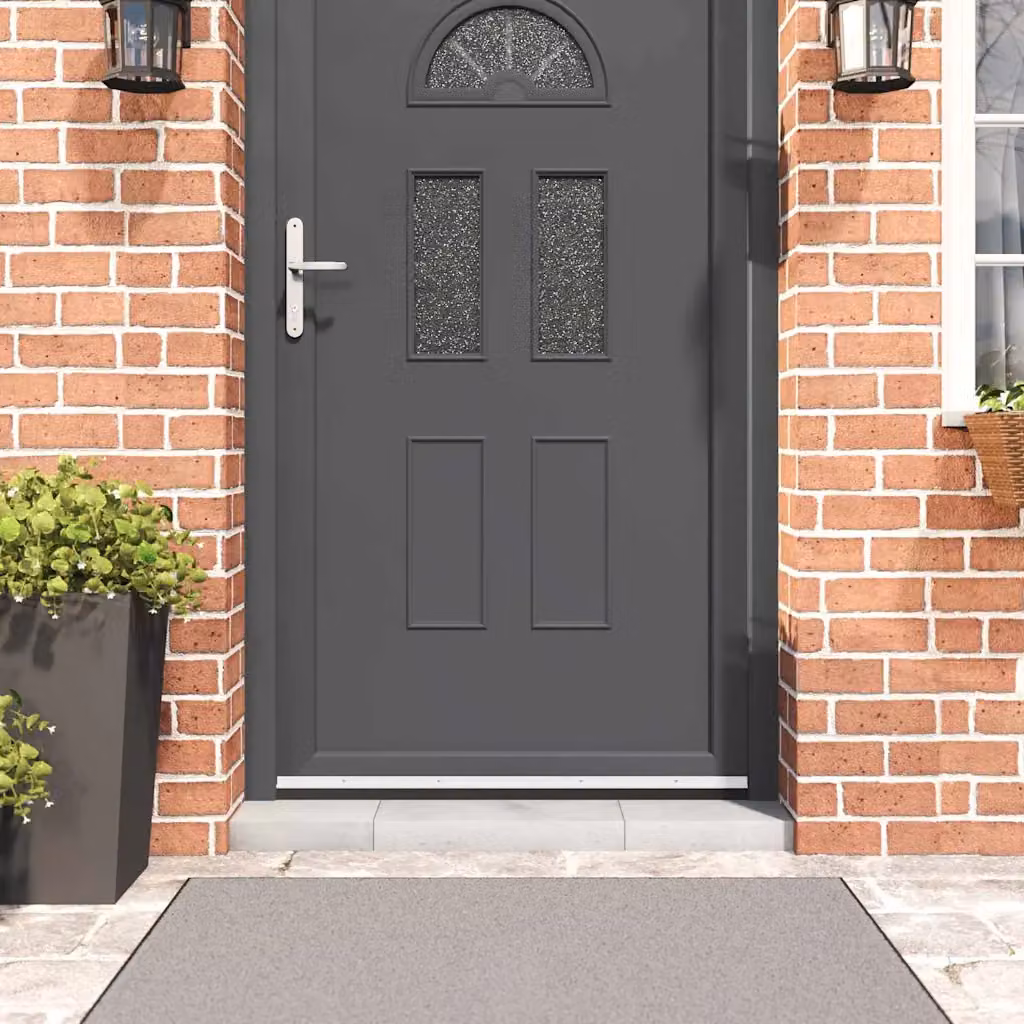 Set di 2 spazzole per porte a vite vidaXL in lega di alluminio, Bianco, Lunghezza: 100 cm