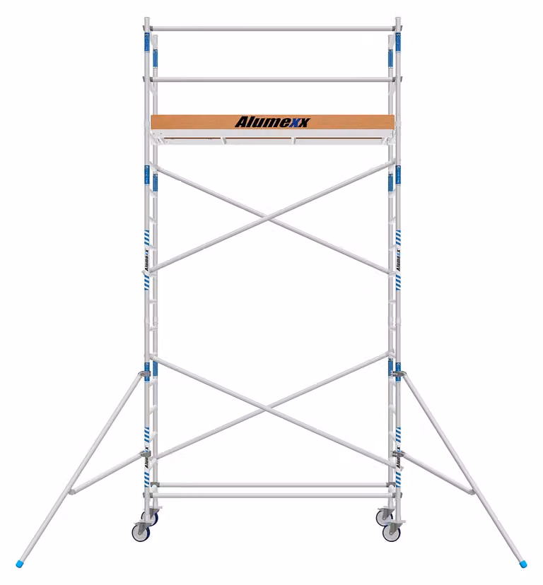 Rolsteiger mobile - altezza di lavoro 6,2 metri - piattaforma in legno di 250 cm - struttura in alluminio - adatto per interni ed esterni