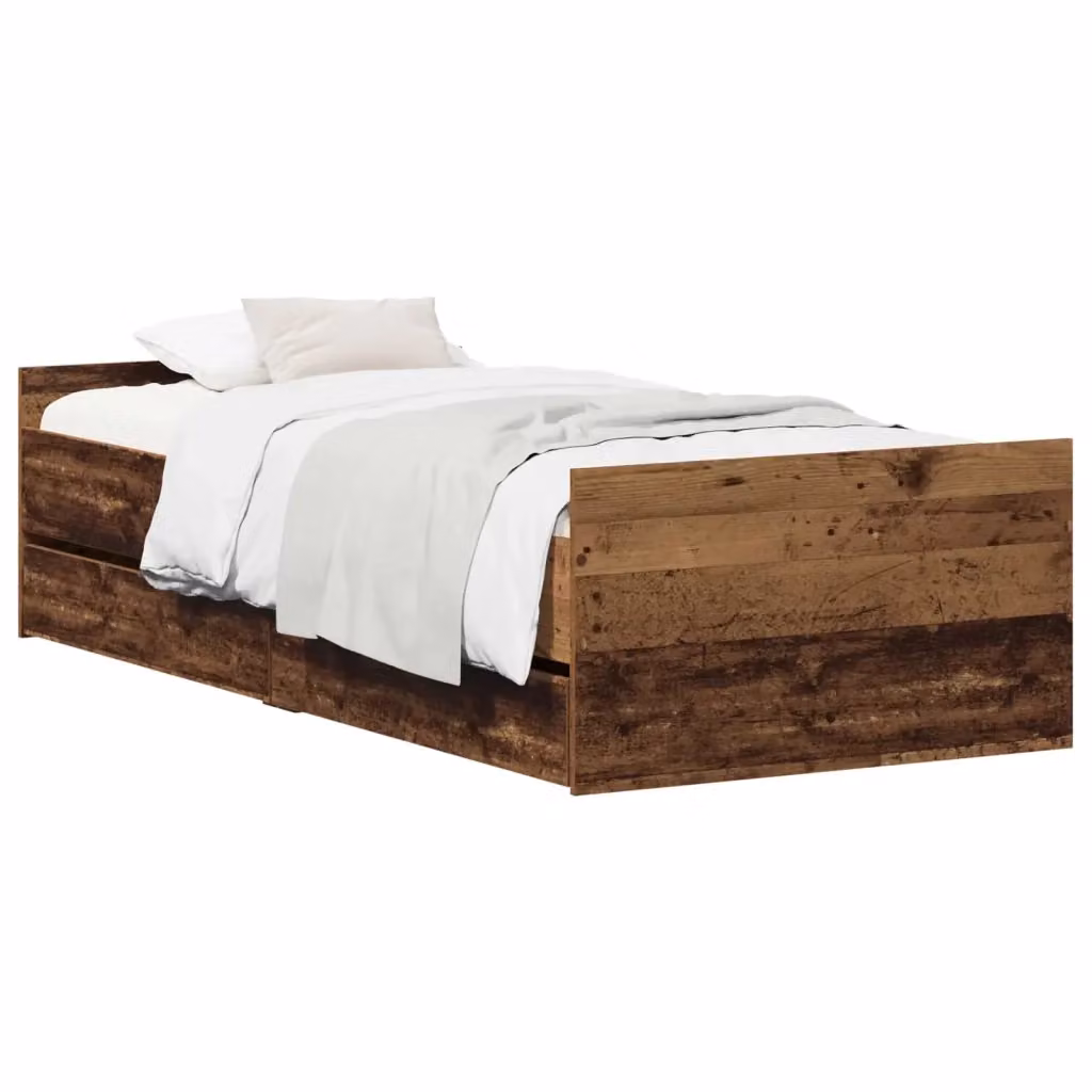 Struttura letto moderna vidaXL in legno color marrone L/P/H: 100 x 200 x 203 cm – 2