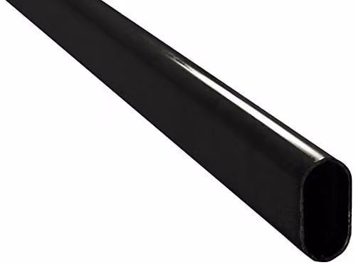 Tubo per armadi ovale - 120 cm. - nero