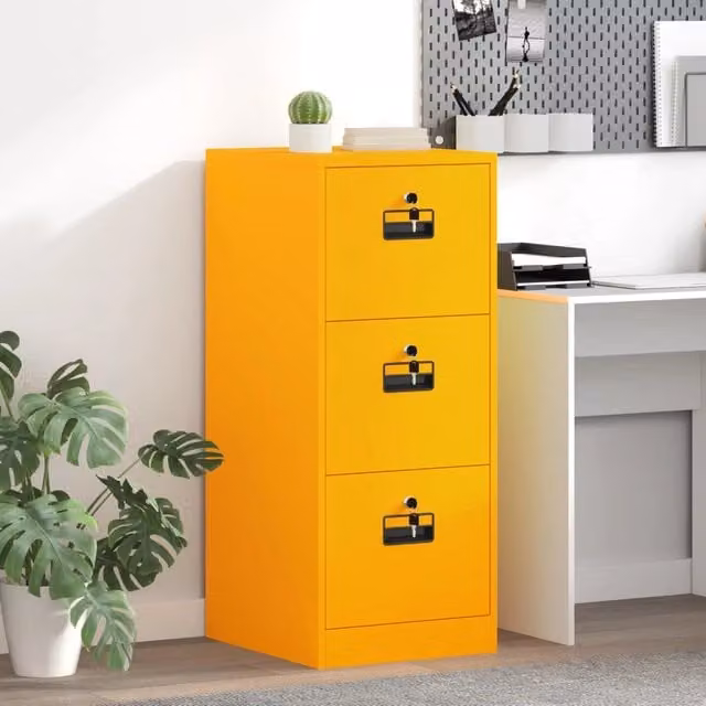 Armadio per File con cassetto Giallo senape 44 x 50 x 106.5 cm 891601