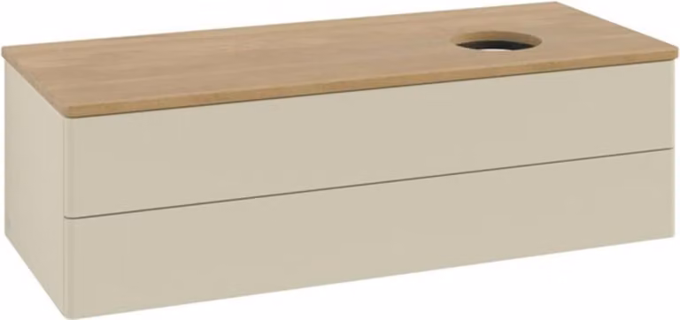 V&B Mobiletto senza struttura frontale, con illuminazione Antao 120x36x50cm, WBP hon. Oa, si Gr m Lac