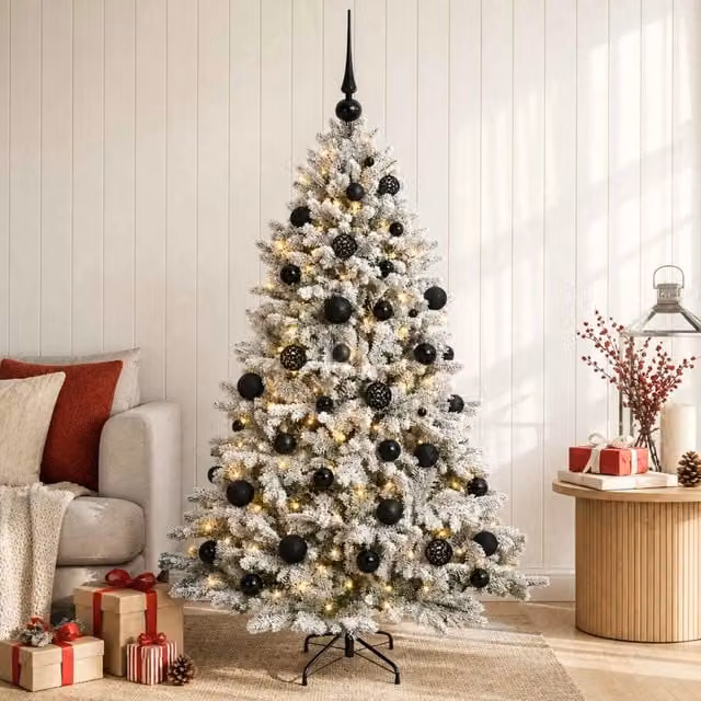 Albero di Natale Artificiale con Palline 150 cm 150 LED 3465588