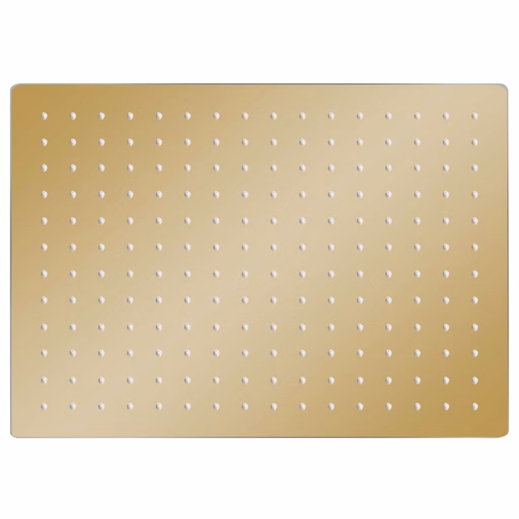 Testa Doccia a Pioggia Acciaio Inox 40x30 cm Rettangolare Oro