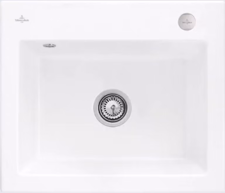 Lavello da cucina Villeroy&Boch, lavello da cucina Subway 60 S Stone White 600x510mm, larghezza base 60cm