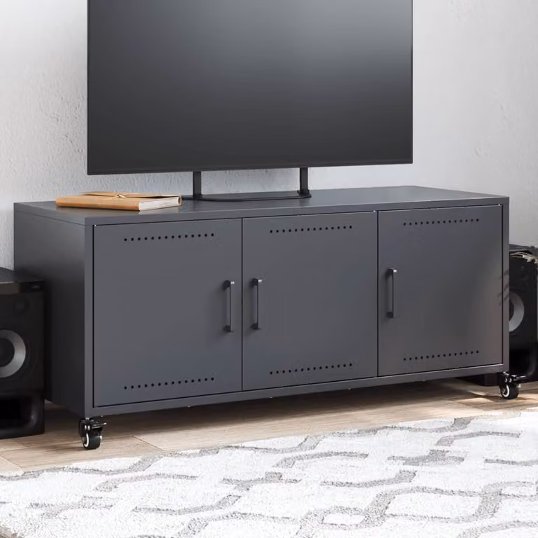 Mobile TV vidaXL in acciaio antracite L 100,5 cm x P 39 cm x H 43,5 cm