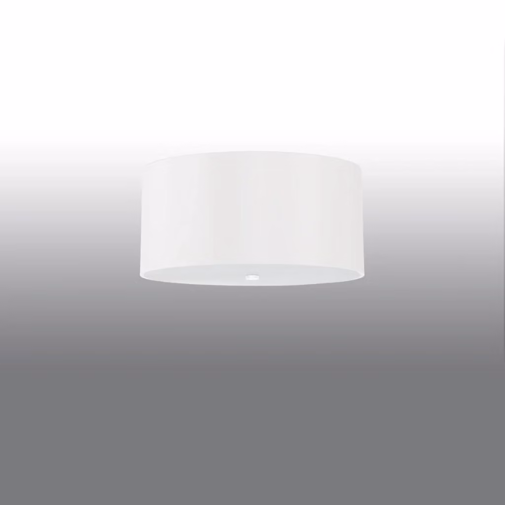 Lampadario a soffitto OTTO 50 Sollux Lighting bianco con paralume in tessuto e vetro – 2