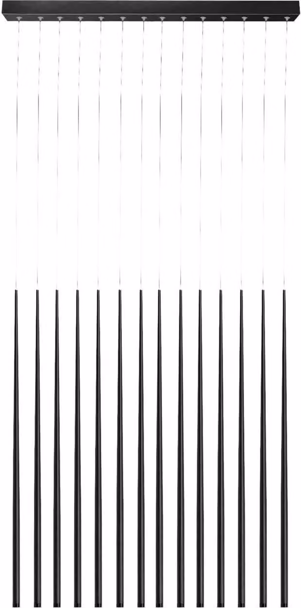 Apparecchio LED a sospensione moderno e minimalista Louise, Variante: 450 x 750 x 1800 mm, 45 W, nero