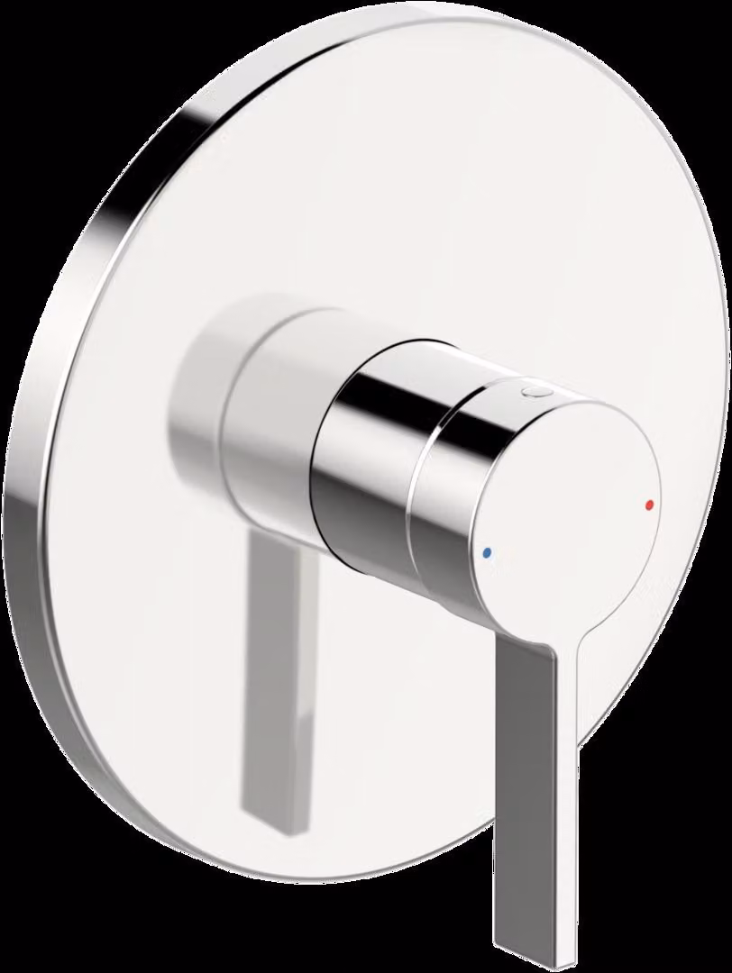 HANSA HANSALOFT robinet de douche, set de finition, encastré, rosace ronde, chrome, 87739003, 87739003