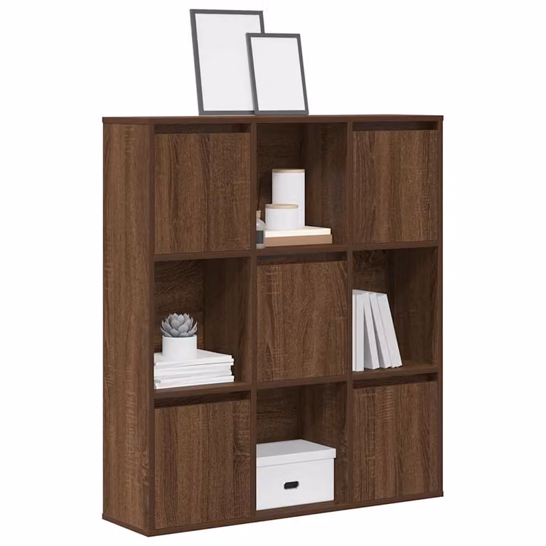 Libreria moderna vidaXL in legno e MDF, colore marrone, L 89 cm x P 24 cm x H 101,5 cm