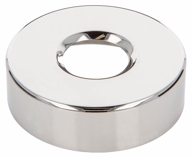 rosone filettato tecuro (3/4) Ø 27 mm x Ø 67 mm x altezza 20 mm, ottone cromato