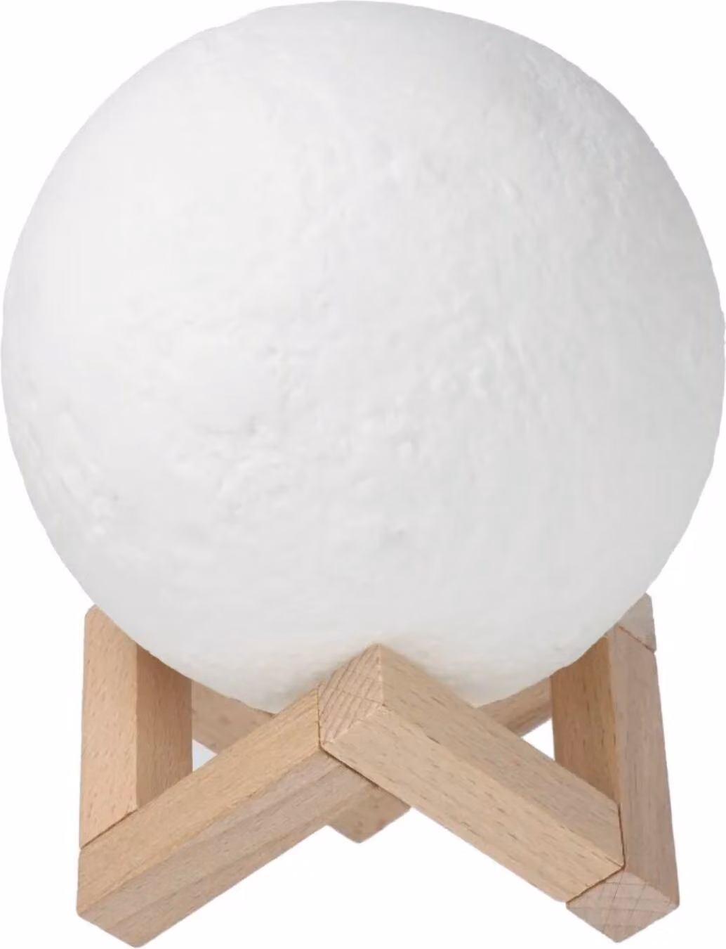 Lampada da tavolo / umidificatore A forma di luna 880 ml Idratante con supporto in legno