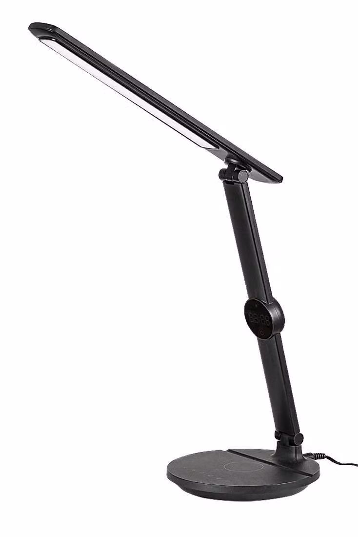 Moderna lampada da scrivania regolabile con interruttore a sfioramento nero USB per soggiorno ufficio LED cambiabile a colori 9W ISAK Rabalux