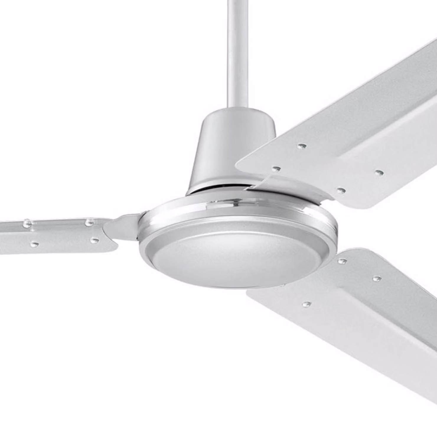 Westinghouse Ventilatore da soffitto Industrial, argento, silenzioso, 142 cm Industrial, Alluminio / Grigio / Zincato, Soggiorno / Sala da pranzo, Metallo, Moderno