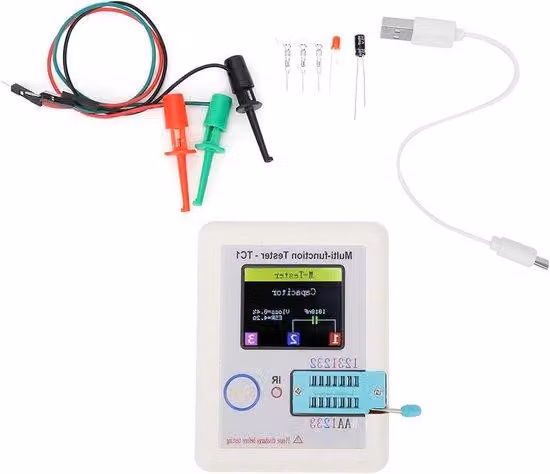 Tester per componenti elettronici con schermo TFT da 3,5 pollici per condensatori, diodi e tester BUIS