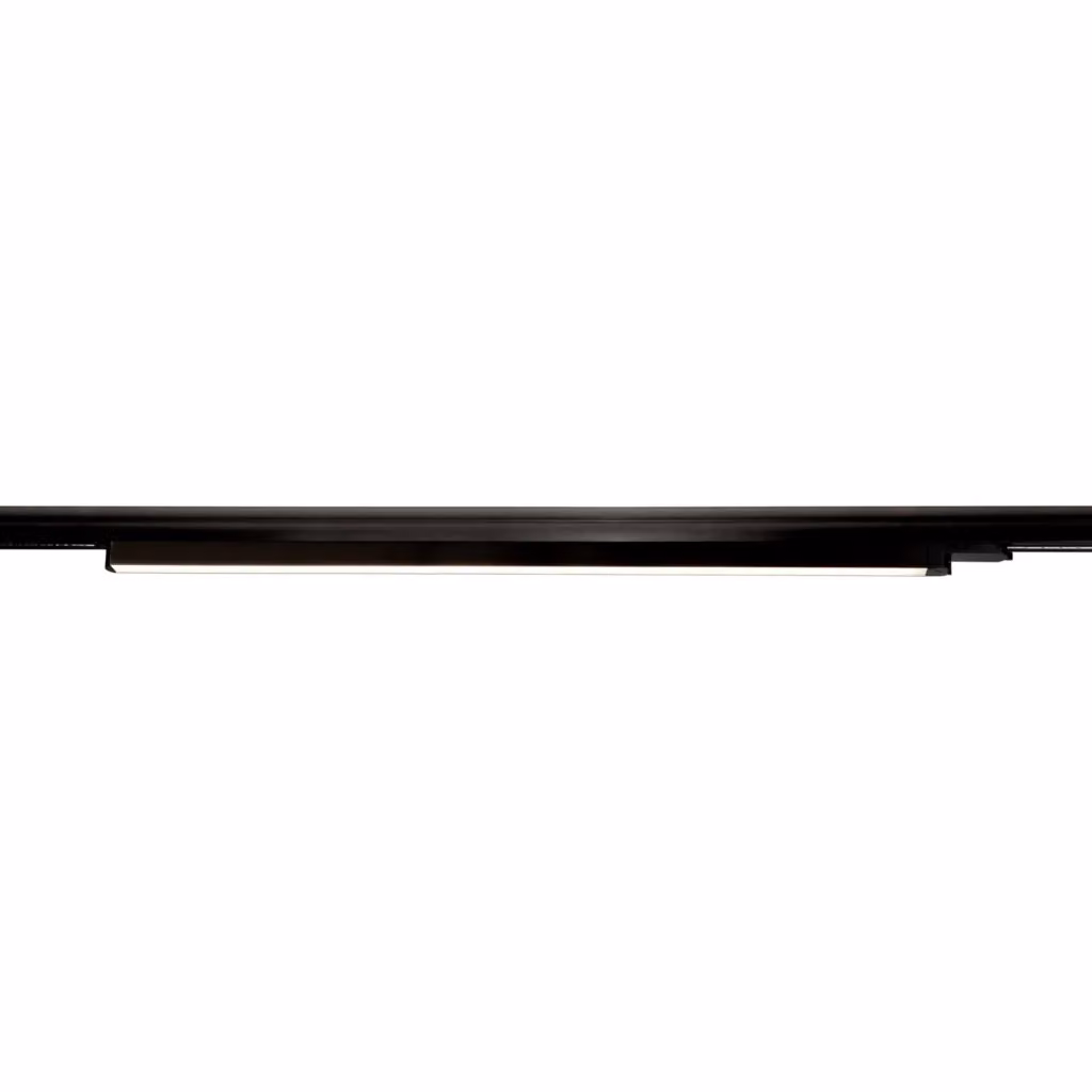 Barra LED PlanetItaly per binario trifase da 28W in alluminio nero, luce lineare 4000K per ufficio e abitazione moderna, L: 100 cm – 2