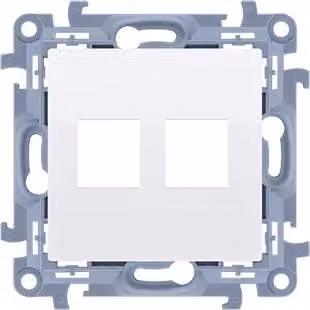 Coperchio presa dati Keystone, piatto, doppio (modulo), bianco Simon10