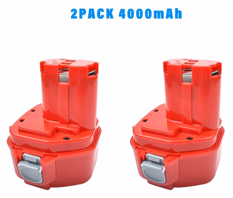 Batteria di ricambio da 12V per utensili elettrici - batteria NiMH - capacità 4,0Ah - ricaricabile - confezione da 2 - compatibile con i modelli PA12 1220 1222 1235 1233S 6271D L50