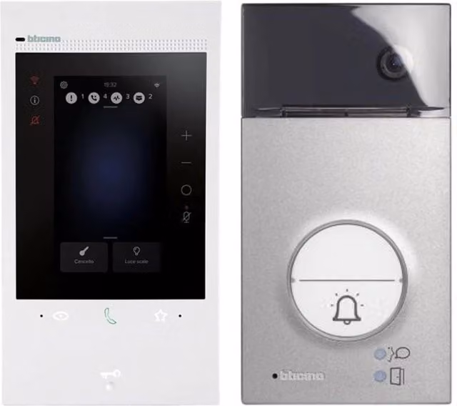 Kit video vivavoce connesso Bticino Classe 300eos bianco linea 3000