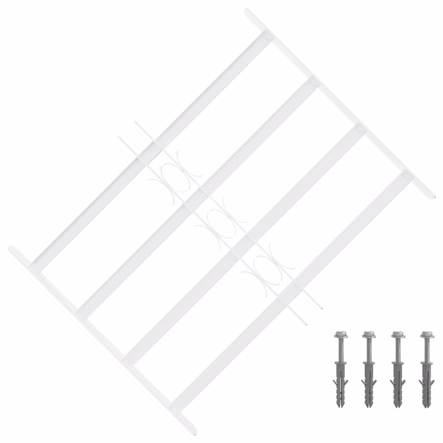 Griglia di sicurezza per finestre con 4 barre trasversali 3 pcs