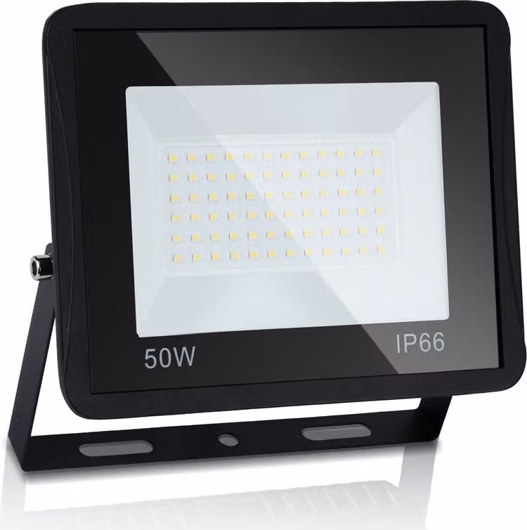 Jopassy Proiettore LED Proiettore da costruzione Lampada da esterno IP65 Faretto da giardino Faretto 50W Bianco caldo