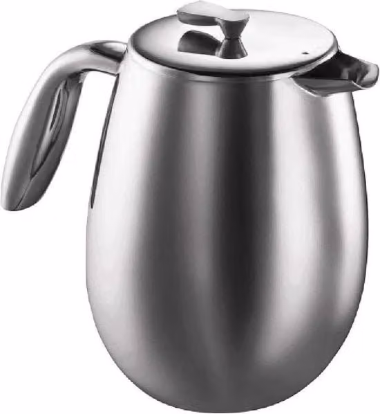 Caffettiera a stantuffo in acciaio inossidabile Columbia - 12 tazze 1,5 L - Mat Crome - Caffettiera a stantuffo in acciaio inossidabile Bodum