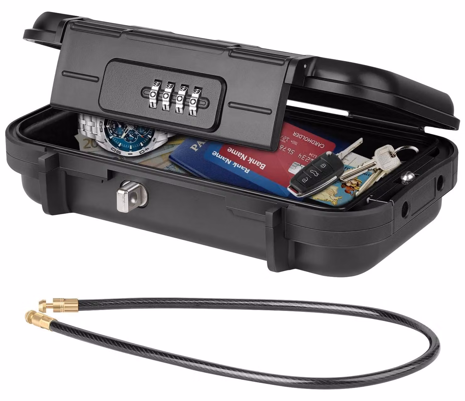 Mini cassaforte portatile e sicura, ideale per viaggi, impermeabile e con sistema antifurto