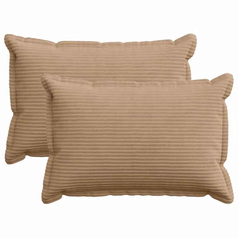 Set di 2 federe vidaXL HOUTEN in velluto a coste marrone, L 60 cm x P 40 cm
