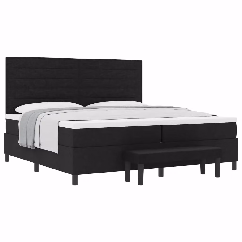 Letto ibrido con materasso a molle insacchettate vidaXL Nero L 200 cm x P 200 cm x H 280 cm – 2