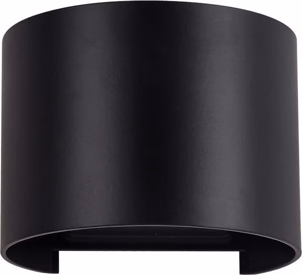 Lampada da parete per esterni Italux Sorento moderna nera PL-208B ROUND