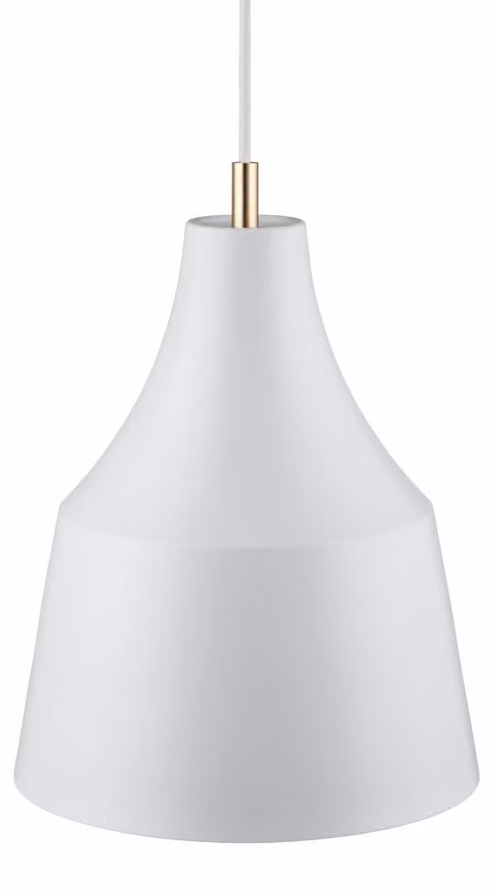 Lampada a sospensione, grigia, con cavo in tessuto, diametro 25 cm, modello GRACE