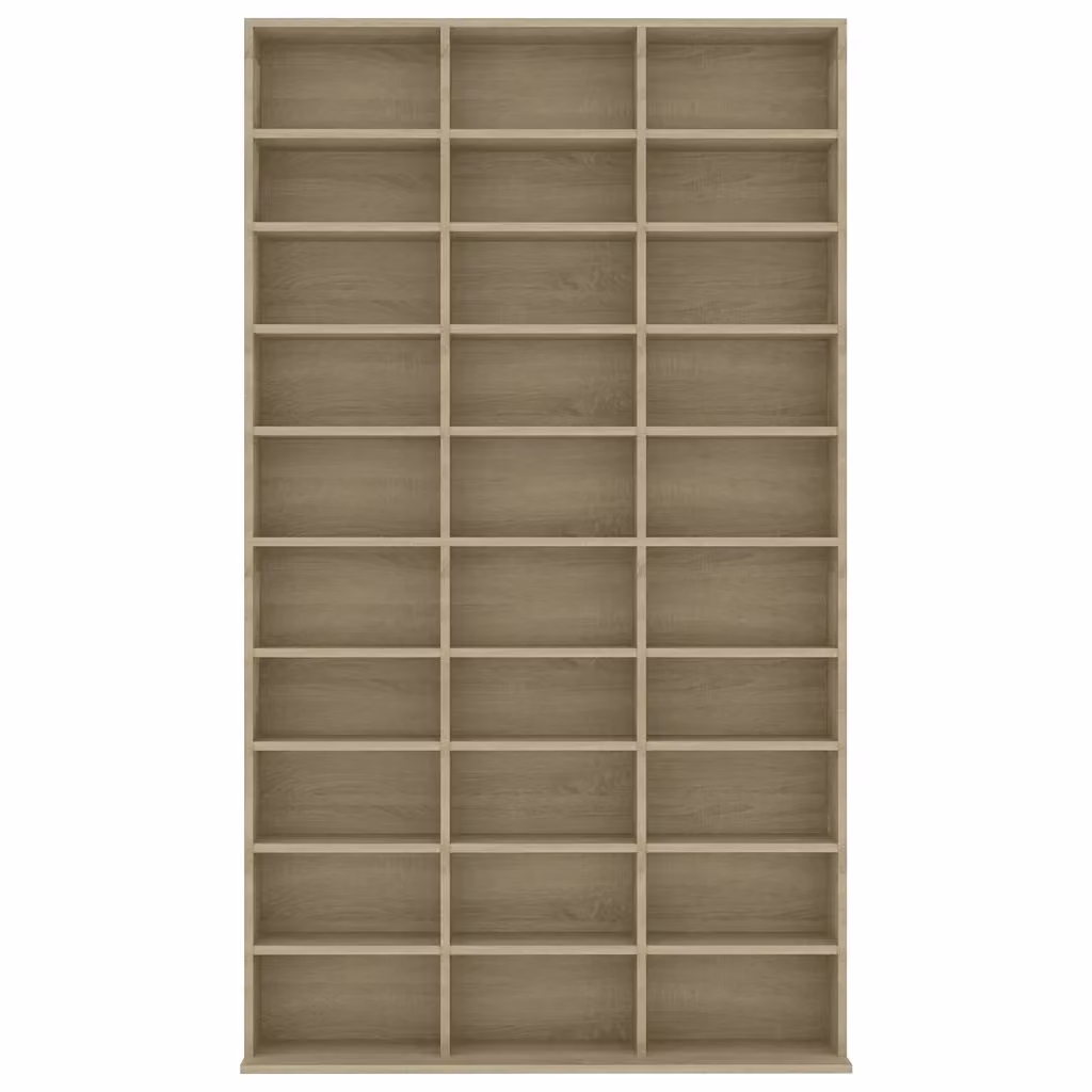 Mobile porta CD moderno in legno composito rovere Sonoma per soggiorno o ufficio L: 102 cm, P: 16 cm, H: 177,5 cm – 2