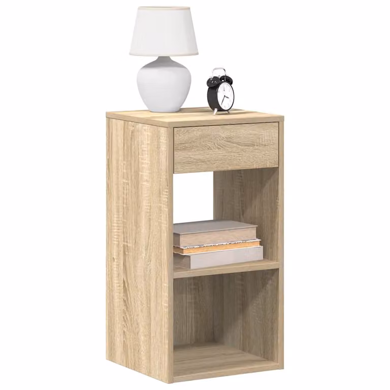 Set di 2 comodini con cassetto vidaXL in stile moderno, colore Rovere Sonoma, L 35 cm x P 34 cm x H 66,5 cm