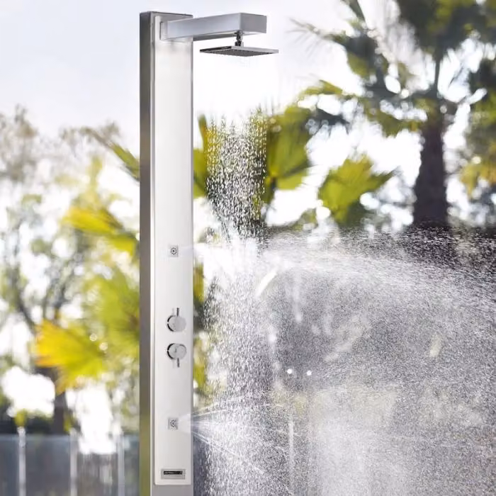 Doccia da giardino IGUAZU Astralpool in acciaio inox color argento con nebulizzatore – 2