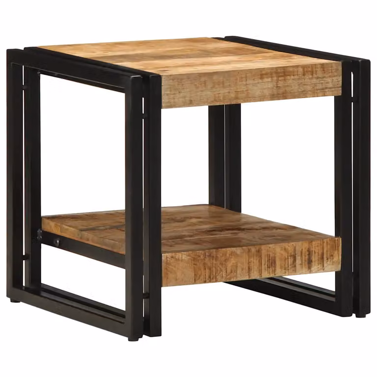 vidaXL Tavolino da salotto moderno in legno di mango massello marrone L/P/H: 40 x 40 x 38 cm