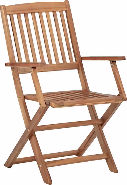 Sedie da Giardino Pieghevoli 4 pz | Sedie da Esterno in Legno Massello d'Acacia